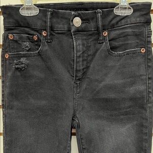 American Eagle Outfitters Black Distressed Skinny Jeans